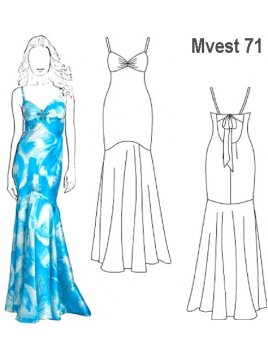 VESTIDO FIESTA SIRENA MUJER 0971