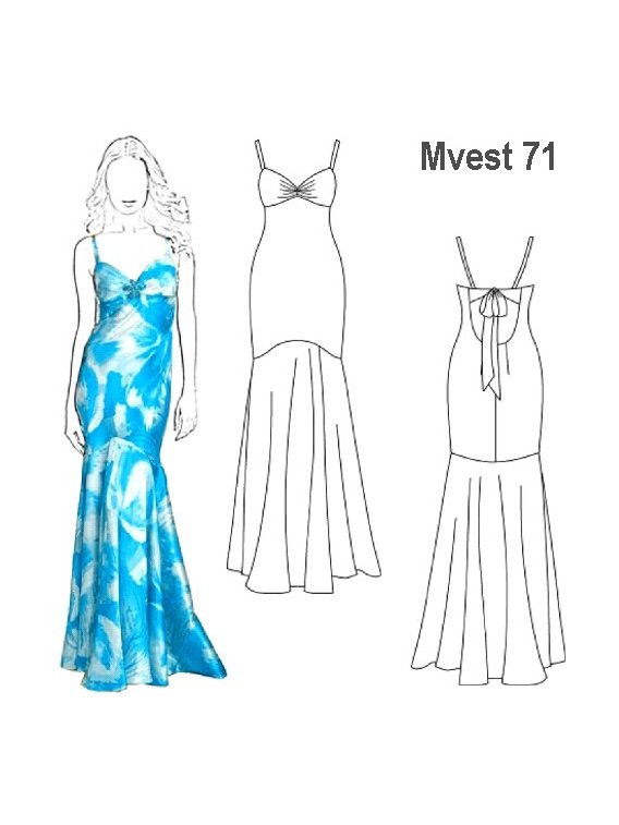 VESTIDO FIESTA SIRENA MUJER 0971