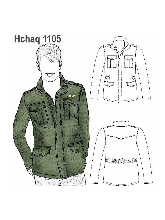 CHAQUETA MILITAR HOMBRE,