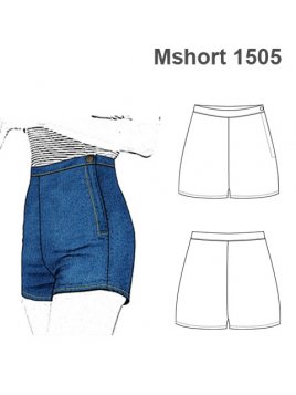 SHORT TIRO ALTO MUJER 1505