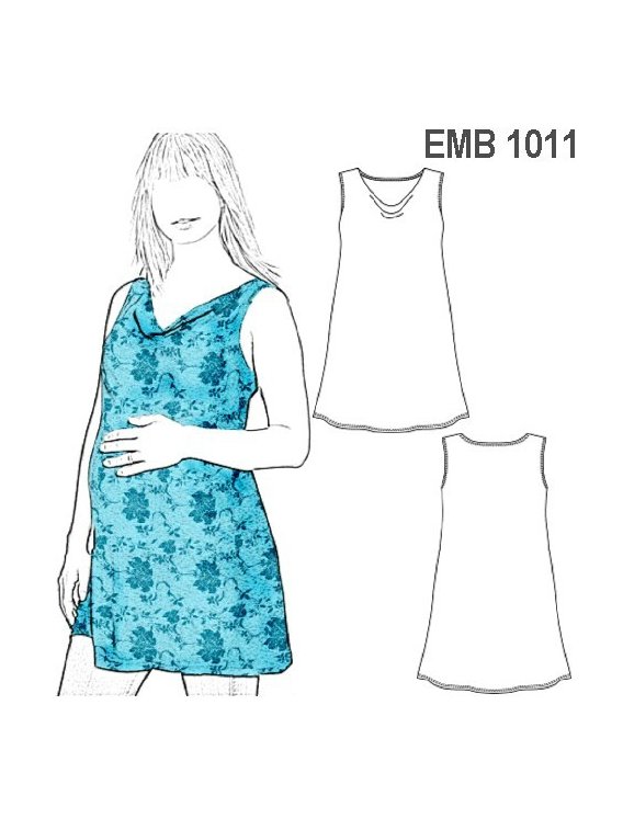 POLERA SIN MANGAS MATERNAL, CUELLO LEVE