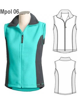 POLAR SIN MANGAS Y CORTE MUJER, CIERRE S