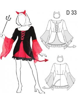 DISFRAZ DE DIABLA INFANTIL 0933