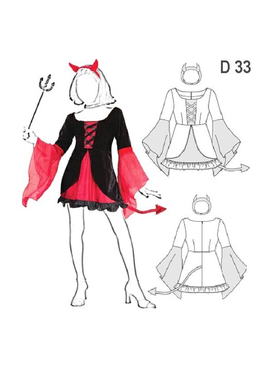 DISFRAZ DE DIABLA INFANTIL 0933