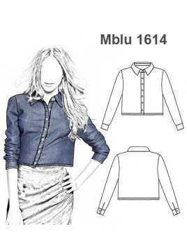 BLUSA CAMISERA CORTA MUJER