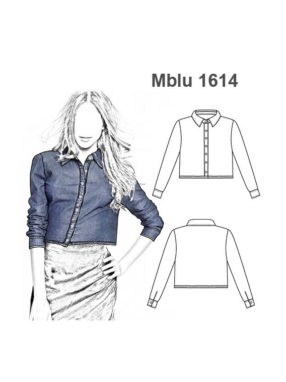 BLUSA CAMISERA CORTA MUJER