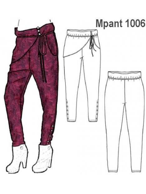 PANTALON TIRO LARGO MUJER 1006