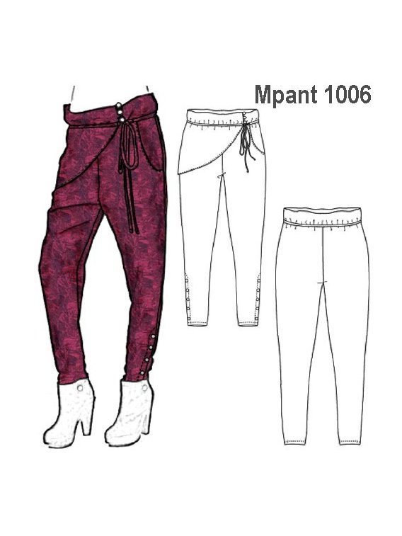 PANTALON TIRO LARGO MUJER 1006