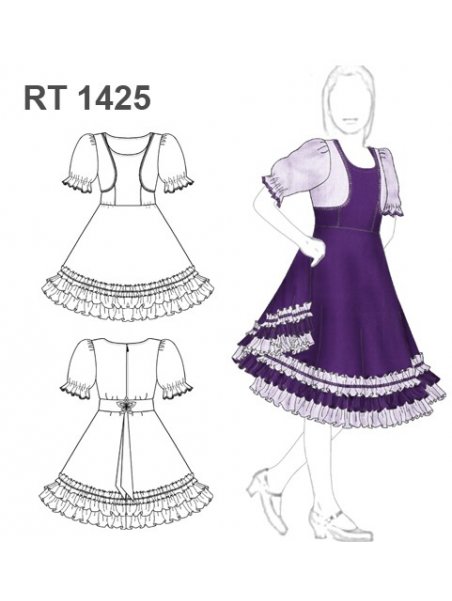 VESTIDO DE HUASA INFANTIL RT 1425