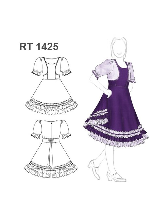 VESTIDO DE HUASA INFANTIL RT 1425