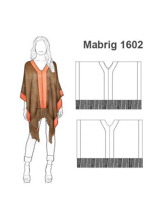 ABRIGO CAPA PONCHO MUJER 1602