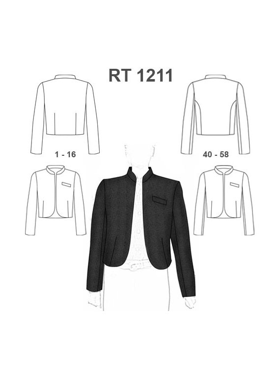 CHAQUETA HUASO CUELLO MAO RT 1211