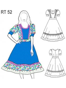 VESTIDO DE HUASA INFANTIL RT 0952