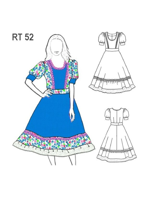 VESTIDO DE HUASA INFANTIL RT 0952