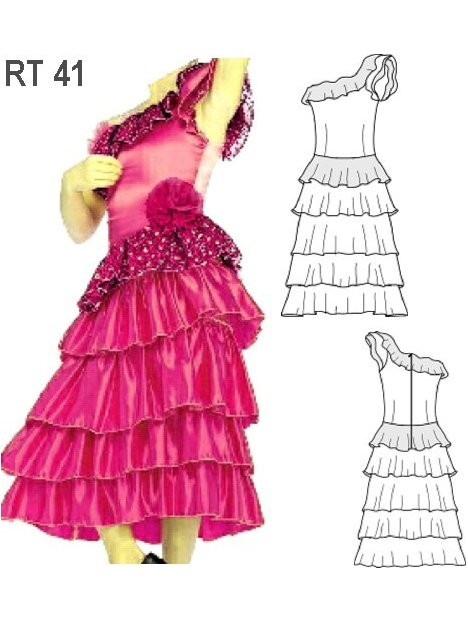 VESTIDO ESPAÑOLA INFANTIL RT 0941