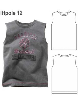 POLERA MODA NIíïO, SIN MANGAS, TERMINACIíñ