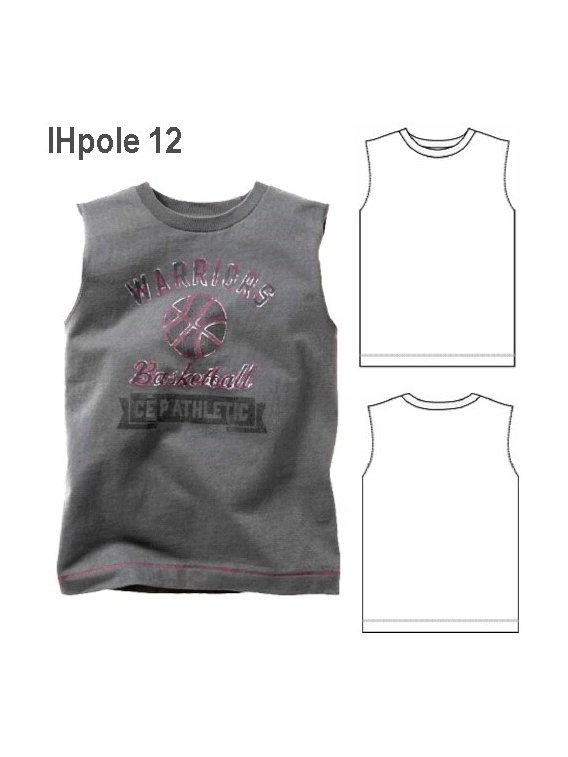 POLERA MODA NIíïO, SIN MANGAS, TERMINACIíñ