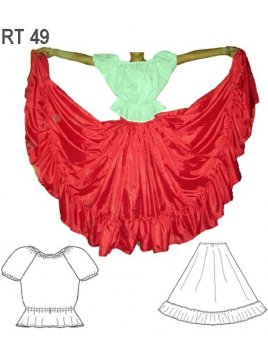 VESTIDO BAILE VENEZUELA INFANTIL RT 0949