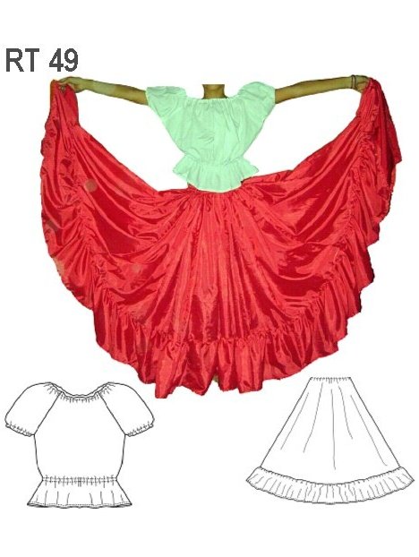 VESTIDO BAILE VENEZUELA INFANTIL RT 0949
