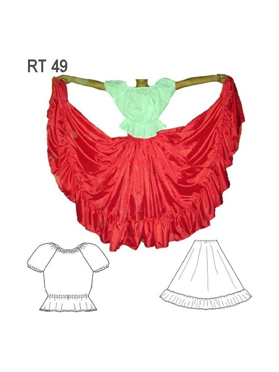 VESTIDO BAILE VENEZUELA INFANTIL RT 0949