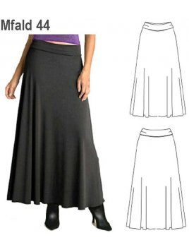 FALDA ELASTICADA  MUJER, PRETINA DOBLE.