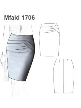 FALDA POLLERA TUBO MUJER