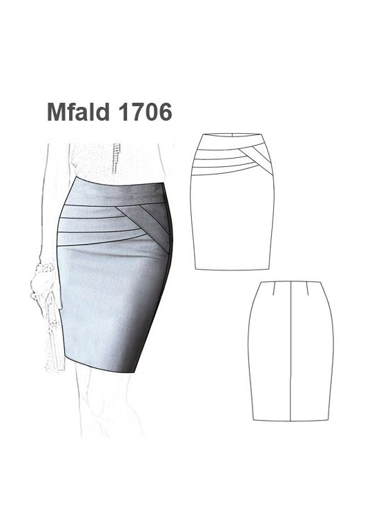 FALDA POLLERA TUBO MUJER