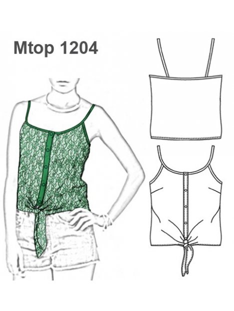 TOP ENCAJE CON AMARRAS