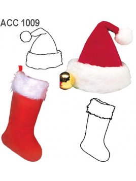 GORRO Y BOTA NAVIDAD ACC 1009