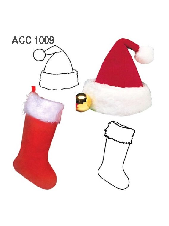 GORRO Y BOTA NAVIDAD ACC 1009