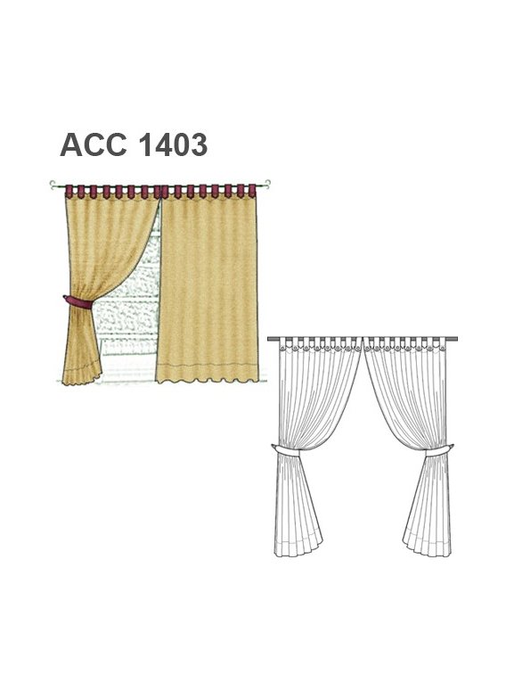 CORTINAS CON PRESILLA ACC 1403