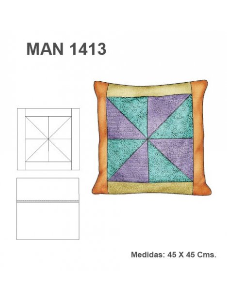 COJIN PATCHWORK REMOLINO MAN 1413