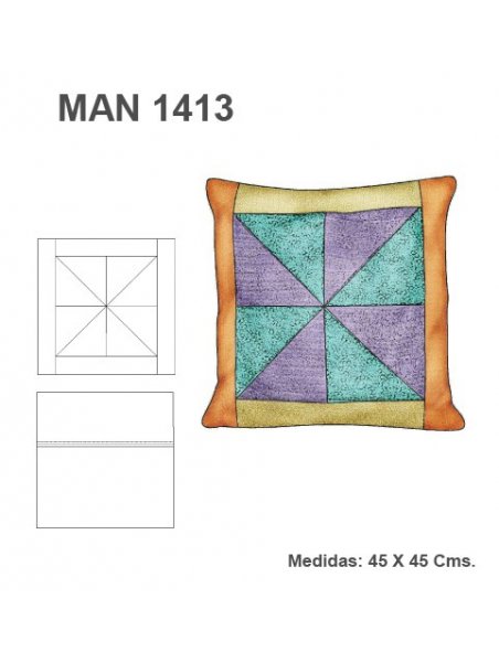 COJIN PATCHWORK REMOLINO MAN 1413