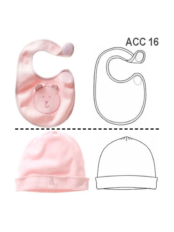GORRO Y BABERO BEBE ACC 0916