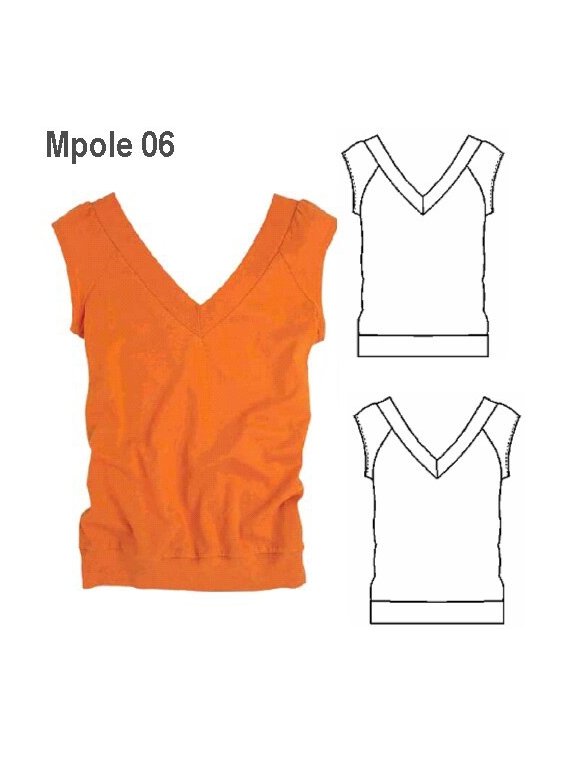 POLERA PRETINA MUJER, MANGA RAGLAND.