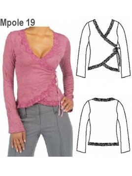 POLERA CRUZADA MANGA LARGA MUJER, APLICA