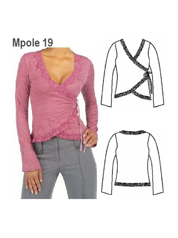 POLERA CRUZADA MANGA LARGA MUJER, APLICA