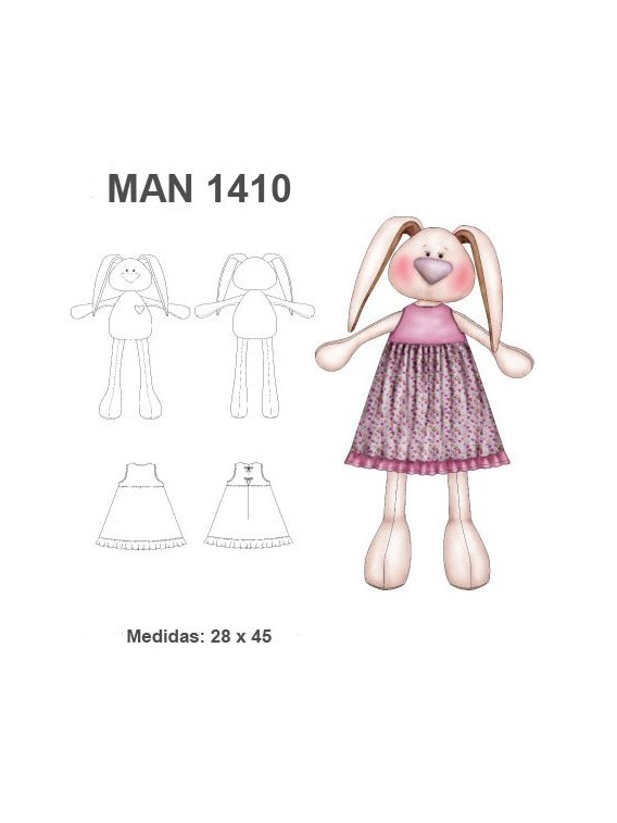 CONEJA DE TRAPO MAN 1410