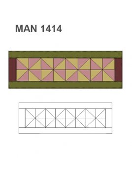 CAMINO DE MESA PATCHWORK REMOLINOS MAN 1414