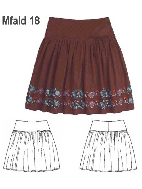 FALDA RECOGIDA MUJER, CORTE REBECA.