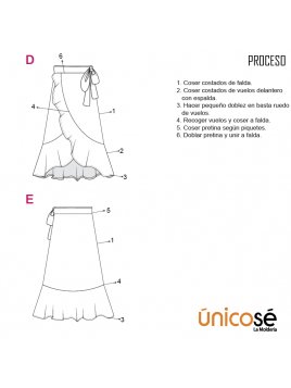 FALDA LARGA MUJER 1905