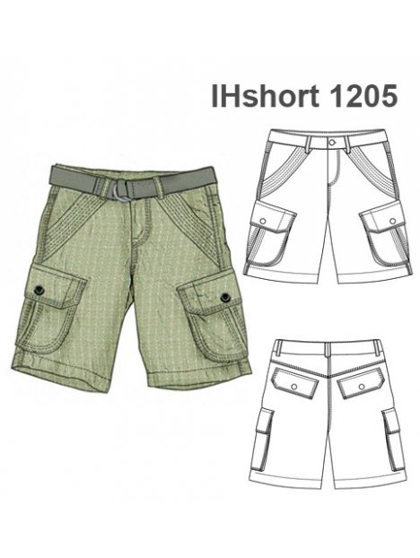 SHORT BOLSILLOS PESPUNTEADOS