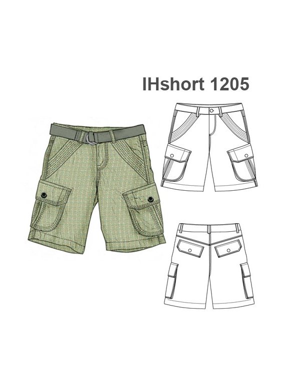 SHORT BOLSILLOS PESPUNTEADOS