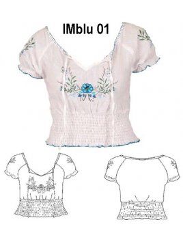 BLUSA CINTURA ELASTICADA NIÑA, ELASTICAD