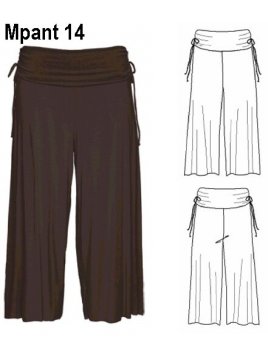 PANTALON TELA PUNTO MUJER, PRETINA DOBLE