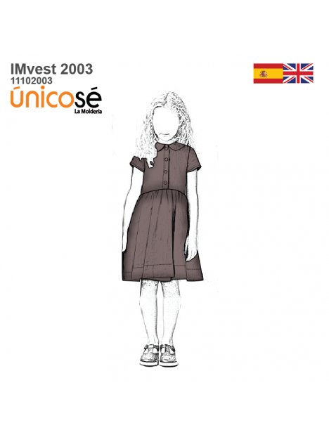 VESTIDO CUELLO BEBE NIÑA 2003