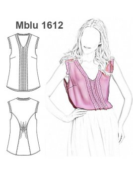 BLUSA SIN MANGAS ESCOTE V MUJER