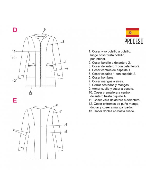 CHAQUETA SANITARIA MUJER RT 2015