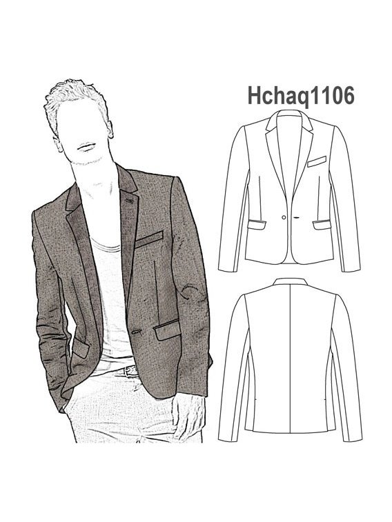 CHAQUETA MODA HOMBRE, MODELO MíS CORTO Y