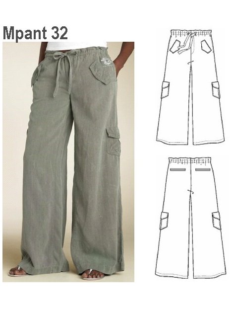 PANTALON PLAYERO MUJER, BOLSILLOS EN COS